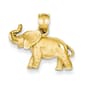 Gold Classics&#40;tm&#41; 14kt. Diamond-Cut Elephant Pendant - image 1