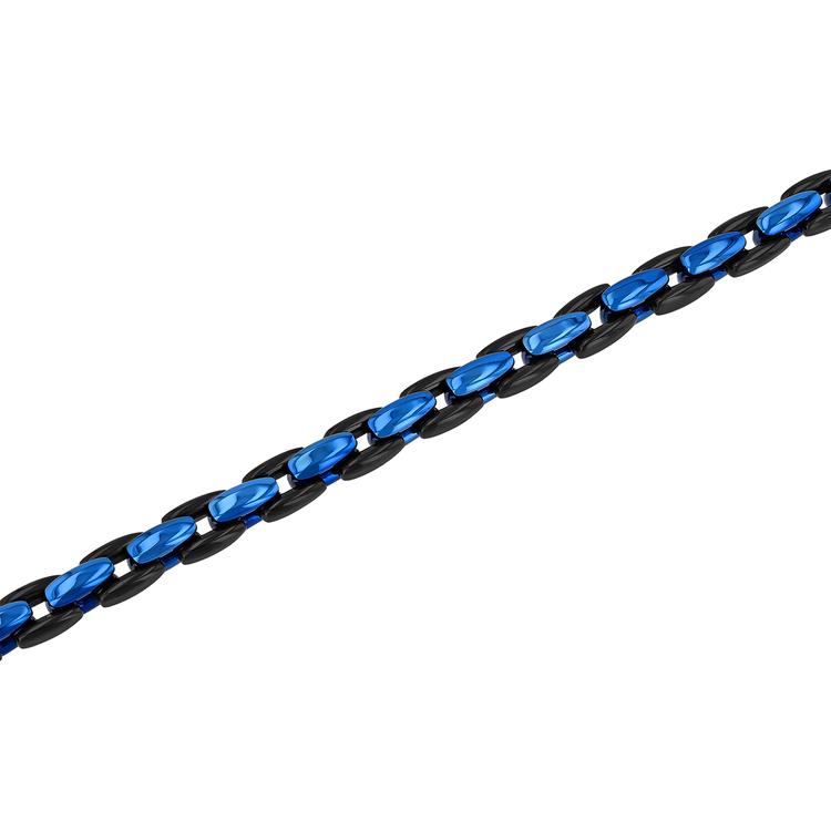 Mens Gentlemen's Classics™ Blue & Black Link Bracelet