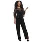 Womens Connected Apparel Sequin Caplet Overlay Jumpsuit - image 1