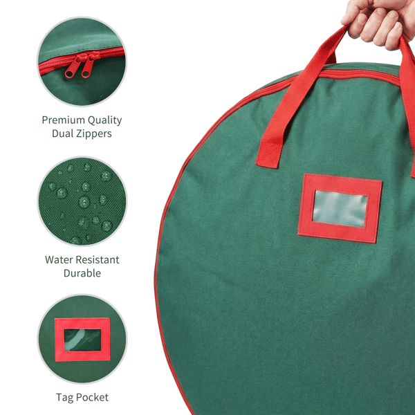 Puleo International 24in. Christmas Artificial Wreath Storage Bag