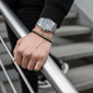 Mens Iron Saints 8.5mm Cuban Link Silver & Gold Bracelet - image 4