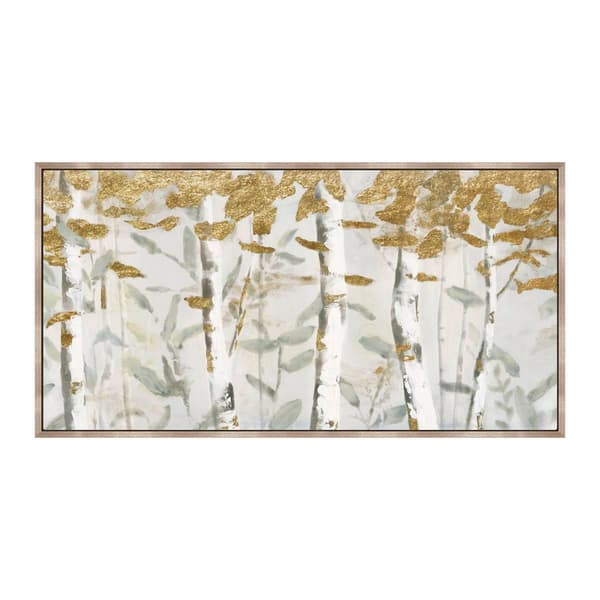 Artisan Home Gold Leaves Landscape Canvas Wall Decor - image 