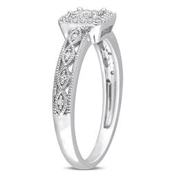 Diamond Classics™ 10kt. White Gold 3/8ctw. Diamond Halo Ring