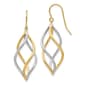 Gold Classics(tm) 14kt. Two-Tone Polished Dangle Earrings - image 1