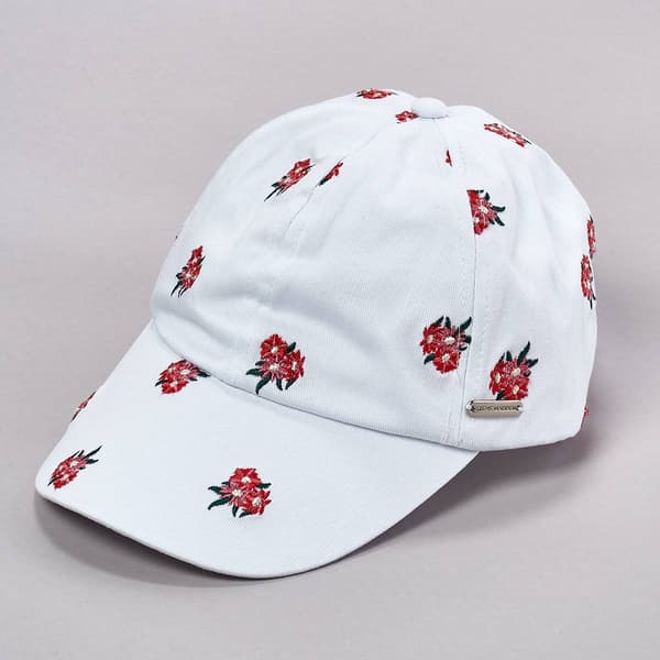 Womens Steve Madden Floral Embroidered Baseball Hat - image 