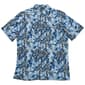 Mens Campia Short Sleeve Floral Leaf Button Down Shirt - Blue - image 1