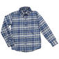Boys (4-7) Architect(R) Flannel Shirt - Blue/White - image 1