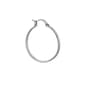 Fine Silver Plated 32mm Hi-Polished Tube Hoop Click-Top Earrings - image 2