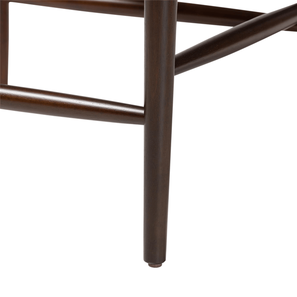 Baxton Studio Eira Walnut Wood Counter Stool - Set of 2