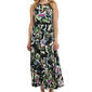 Womens Sandra Darren Sleeveless Floral Hardware Neck Maxi Dress - image 3