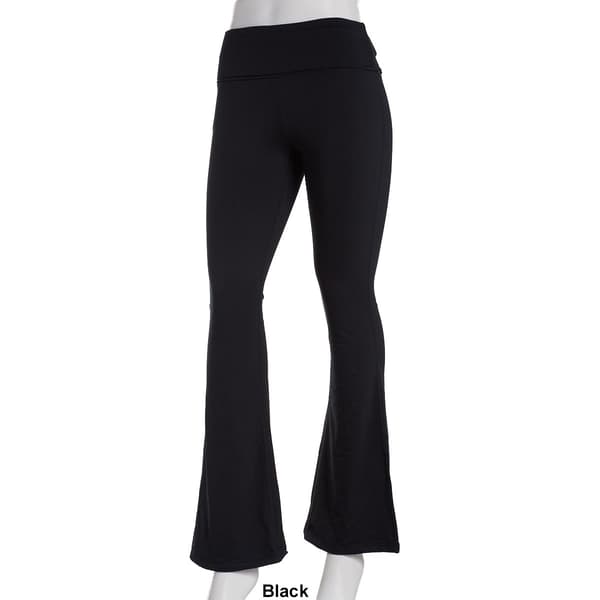 Juniors No Comment Ultra Soft Fold Over Flare Leggings