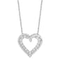 Sterling Silver 2ctw. Lab Grown Diamond Heart Pendant - image 1