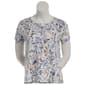 Petite Hasting & Smith Short Sleeve Large Leaf Peasant Tee - image 2