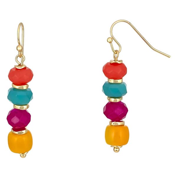 Ashley Cooper(tm) Multi Linear 4 Bead Drop Earrings - image 