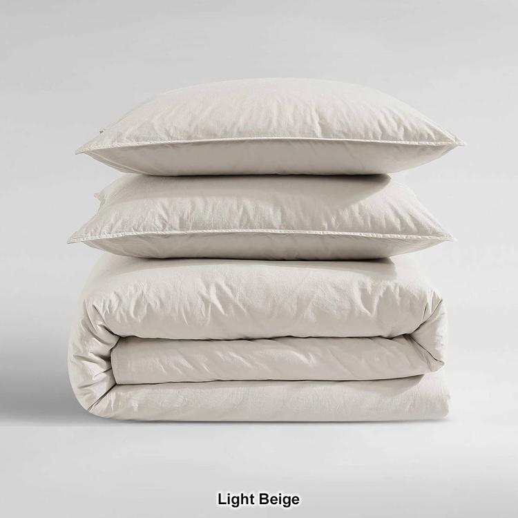 Calvin Klein Washed Percale Cotton 3pc. Comforter Set