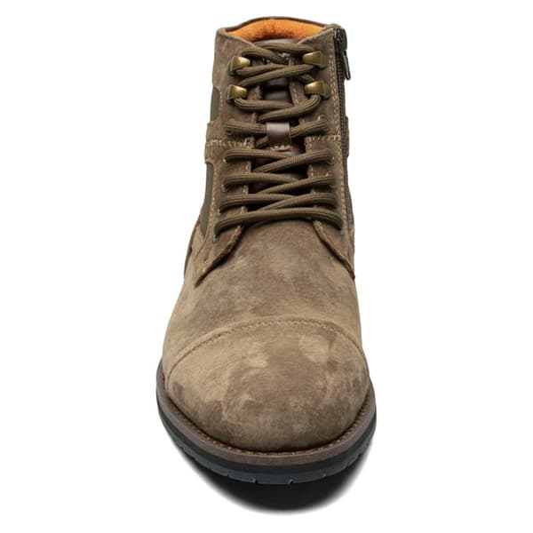 Mens Stacy Adams Osiris Cap Toe Inside Zip Lace Up Boots