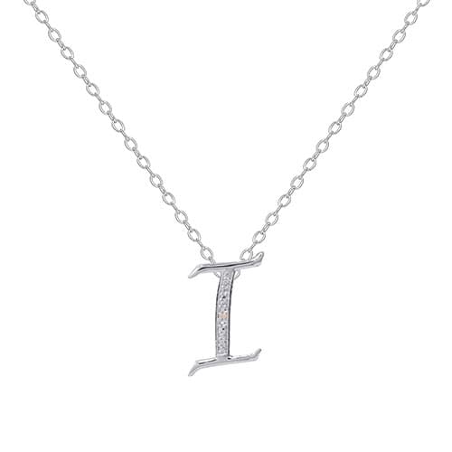 Accents by Gianni Argento Diamond Accent I Initial Necklace - image 