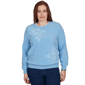 Womens Alfred Dunner Classics Floral Embroidered Sweatshirt - image 1