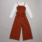 Girls(7-16) Lexi Jules Long Sleeve Mesh Top w/ Corduroy Jumper - image 1