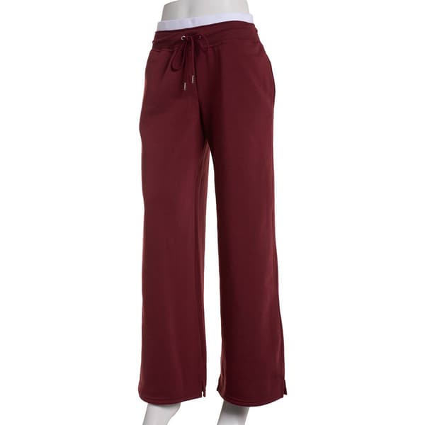 Juniors Derek Heart Double Waistband Wide Leg Fleece Sweatpants - image 
