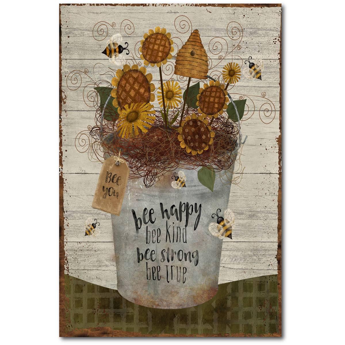 Courtside Market Bee Happy Bucket Wall Art
