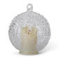 K&K Interiors LED Textured Clear Glass Christmas Ornament - image 1