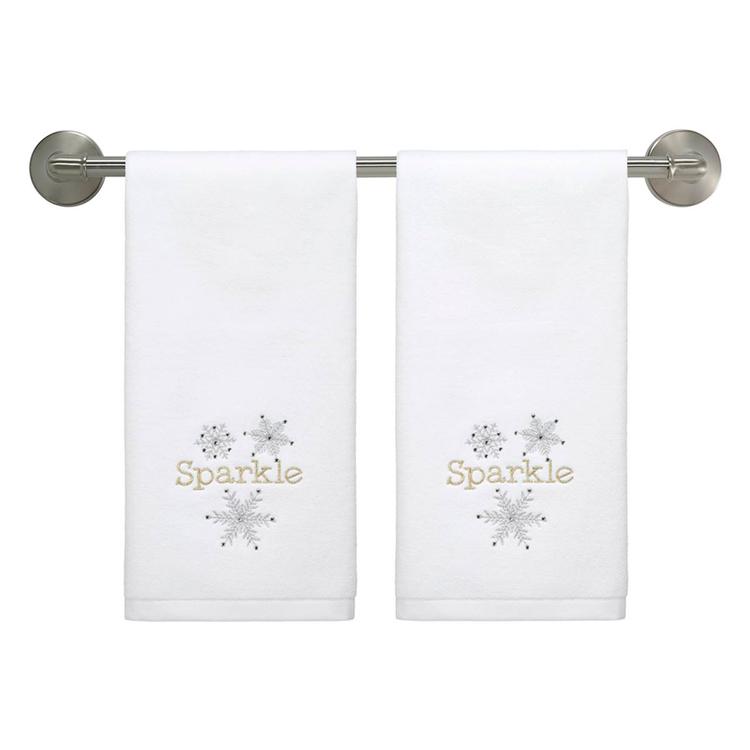 Avanti Snowflake 2pk. Hand Towel Set