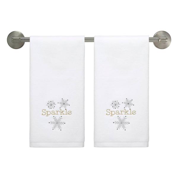 Avanti Snowflake 2pk. Hand Towel Set