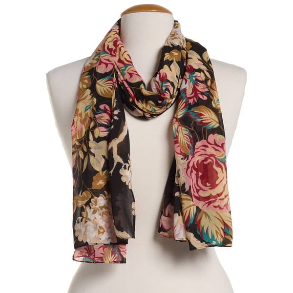 Womens Renshun Multi Floral Oblong Scarf - image 