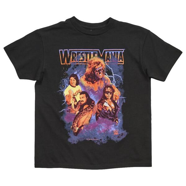 Boys &#40;8-20&#41; Mad Engine WWE WrestleMania Showtime Graphic Tee - image 