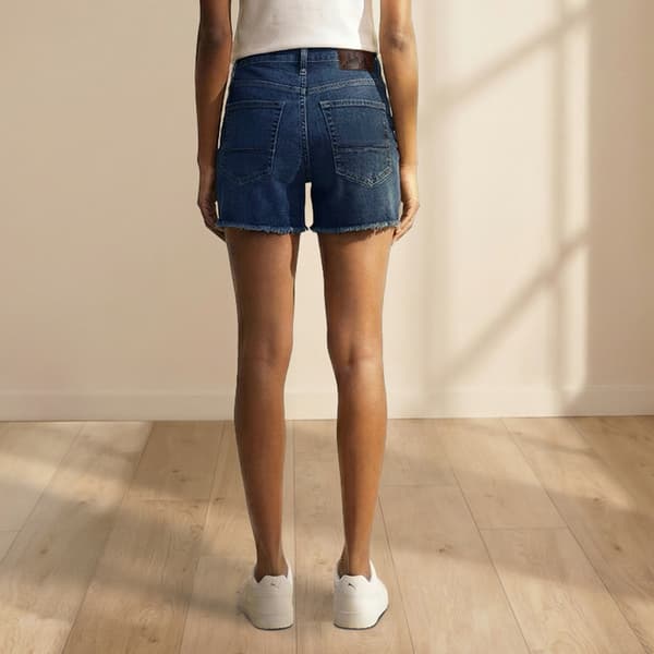 Womens CITY BLUES Eiffel Denim Frayed Hem Shorts