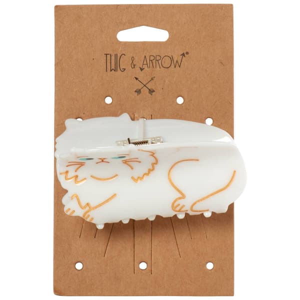 Womens Twig & Arrow Cat Hair Claw Clip - White