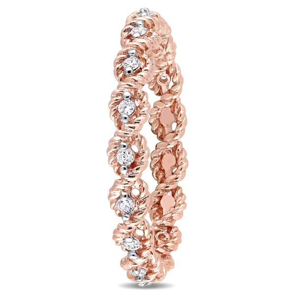 Diamond Classics&#8482; 10kt. Rose Gold 1/6ct. Diamond Twist Ring