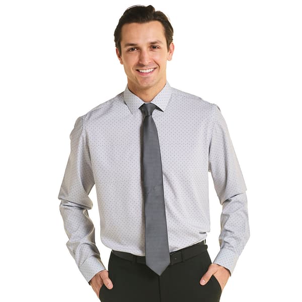 Mens Tom Baine Slim Fit Circles Print Dress Shirt - White/Grey - image 