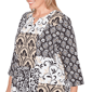 Plus Size Alfred Dunner Classics 3/4 Sleeve Geometric Blouse - image 5