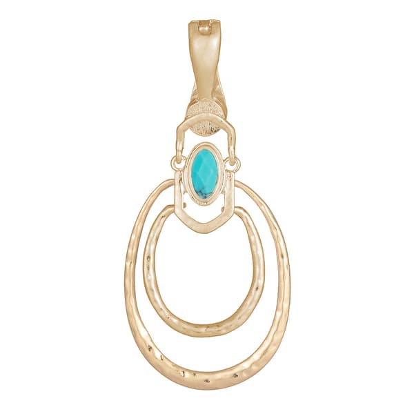 Wearable Art Silver-Tone Pink Sea Glass Heart Enhancer Pendant - image 