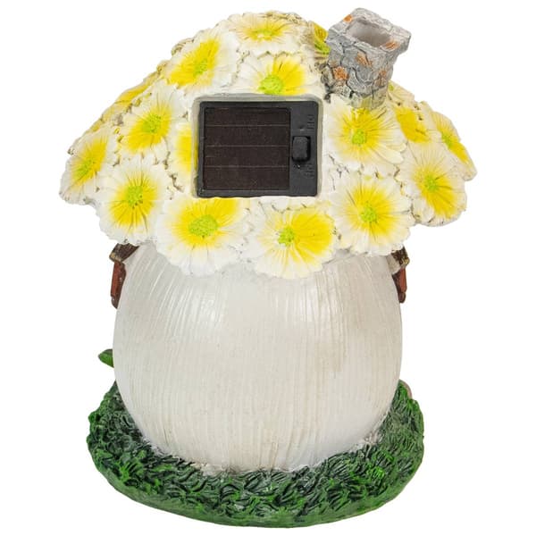 Northlight Seasonal 7in. Solar Flower House Garden Statue