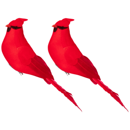 Northlight Cardinal Clip-on Christmas Ornaments - Set of 2