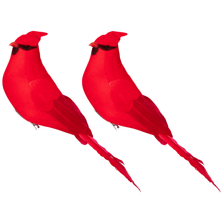 Northlight Cardinal Clip-on Christmas Ornaments - Set of 2