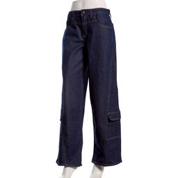 Juniors Celebrity Pink Baggy Cargo Jeans With Seam Detail