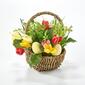 Artificial Tulips/Leaves & Eggs Basket - image 1