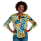 Womens Kasper 3/4 Flounce Sleeve Leaf Blouse - image 1
