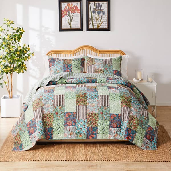 Greenland Home Fashions™ Jasmin Vintage Reversible Quilt Set