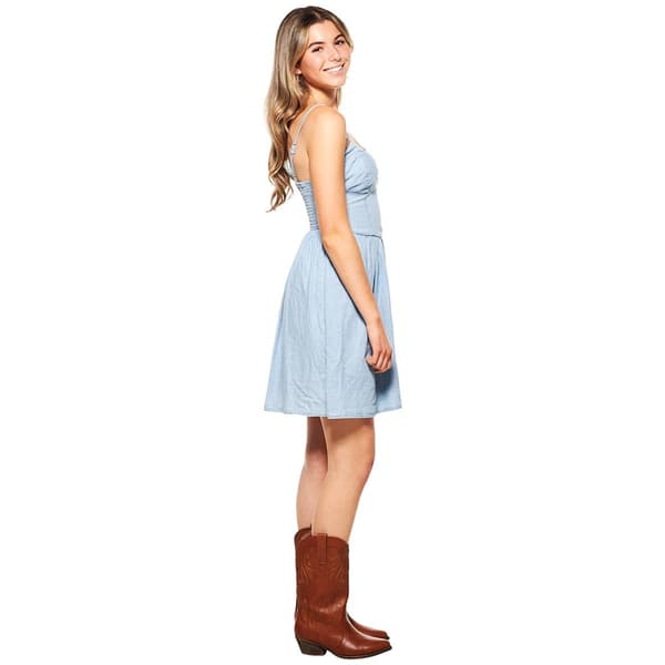 Juniors No Comment Denim A-Line Dress