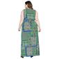 Plus Size 24/7 Comfort Apparel Geometric Empire Waist Maxi Dress - image 3