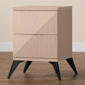 Baxton Studio Draper Mid-Century Modern 2-Drawer Nightstand - image 8