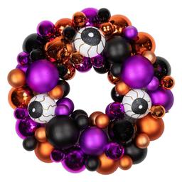 Northlight Seasonal Shatterproof Ball Ornament Halloween Wreath
