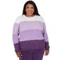 Plus Size Alfred Dunner Vail Color Block Cable Chenille Sweater - image 1