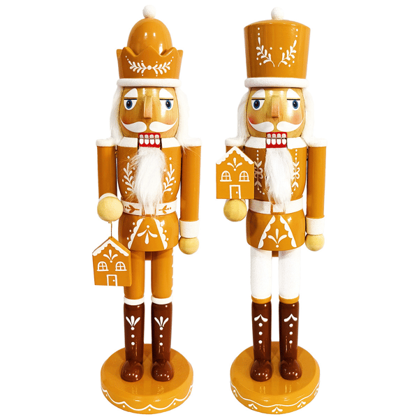 Santa''s Workshop 14in. Gingerbread Nutcrackers - Set of 2 - image 