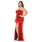 Juniors Plus Emerald Sundae Satin Twisted Front Empire Dress - image 4